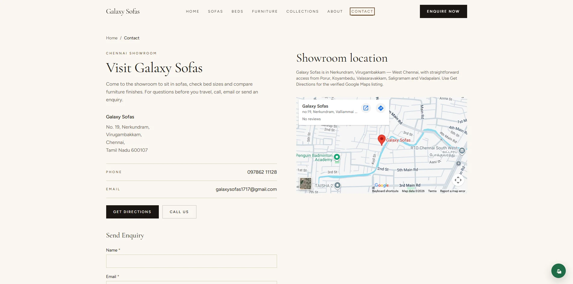 Galaxy Sofas interactive product details sheet