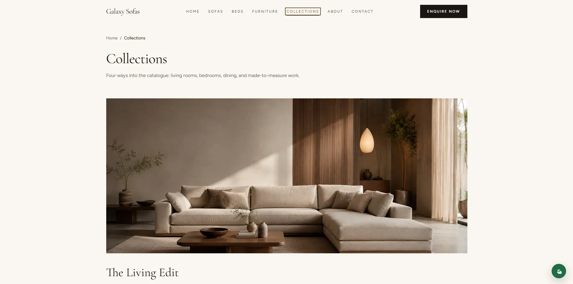 Galaxy Sofas seamless shopping cart flow
